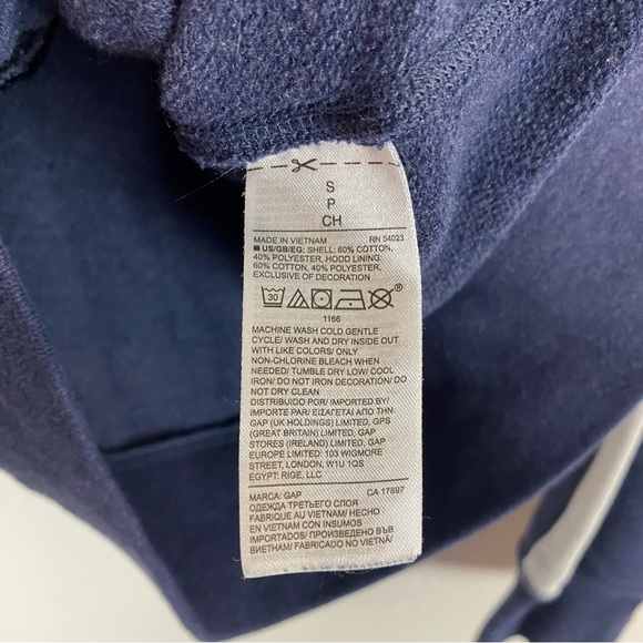 Vintage GAP Y2K Blue & White Full Zip Retro Sweater - Picture 5 of 8